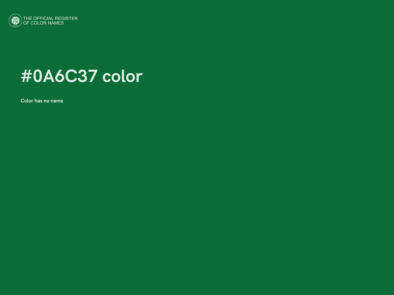 #0A6C37 color image
