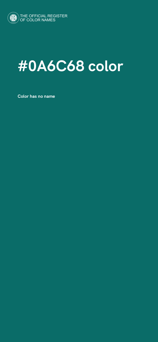 #0A6C68 color image