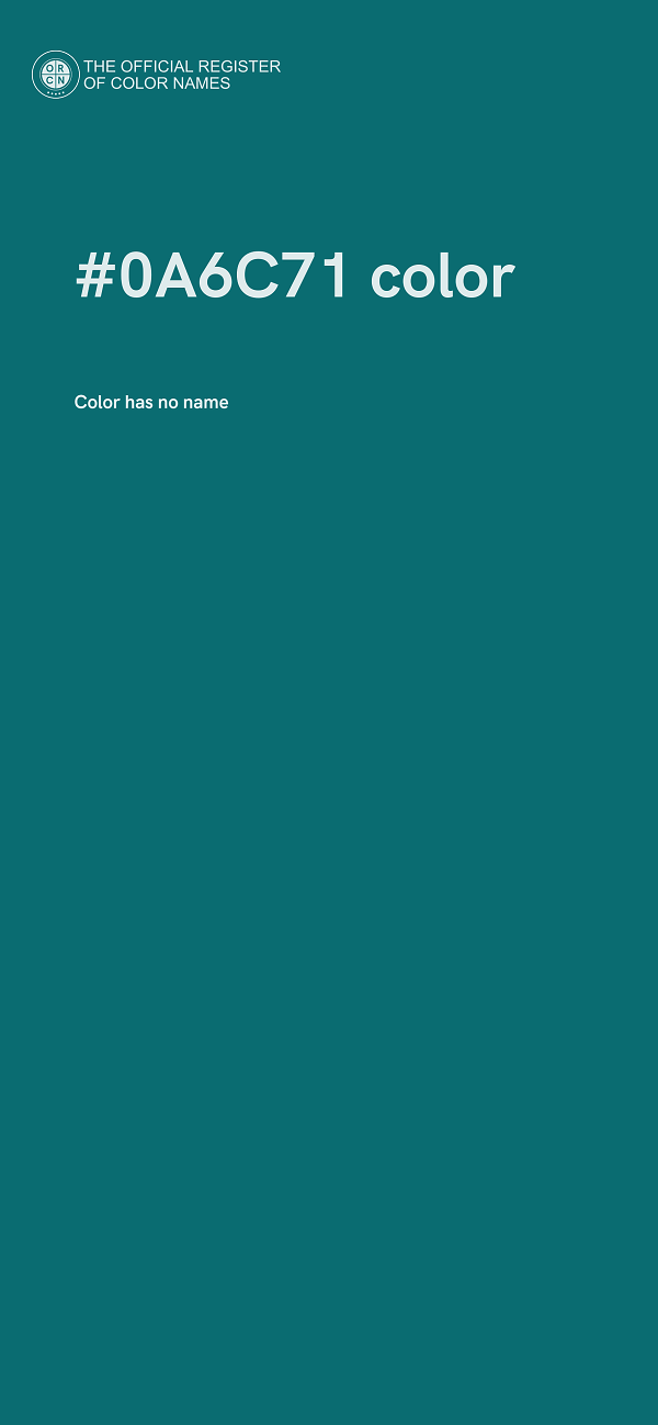 #0A6C71 color image