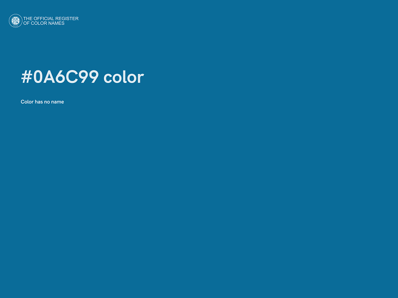 #0A6C99 color image