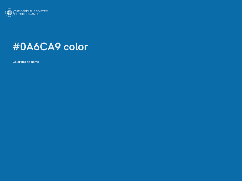 #0A6CA9 color image