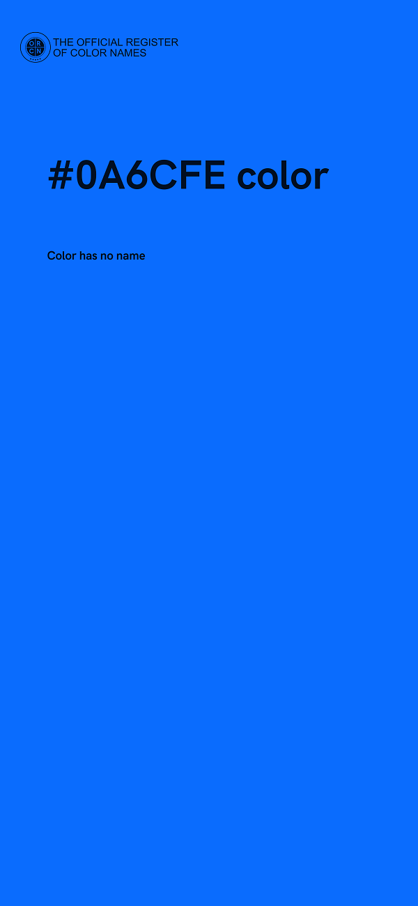 #0A6CFE color image