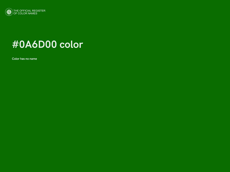 #0A6D00 color image