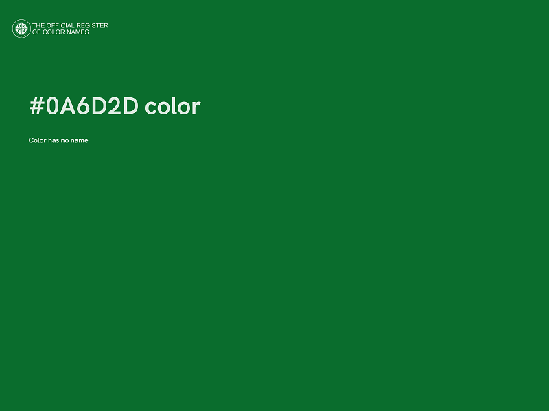 #0A6D2D color image