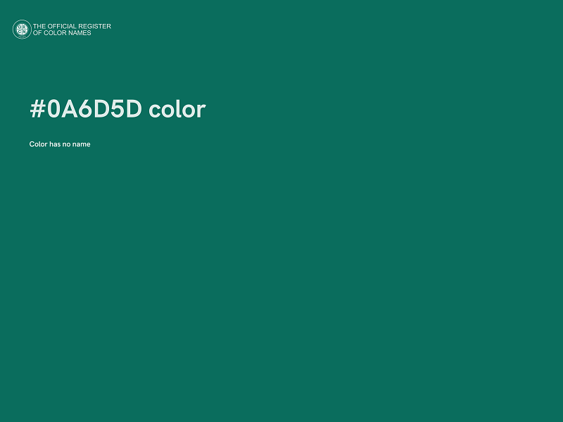 #0A6D5D color image