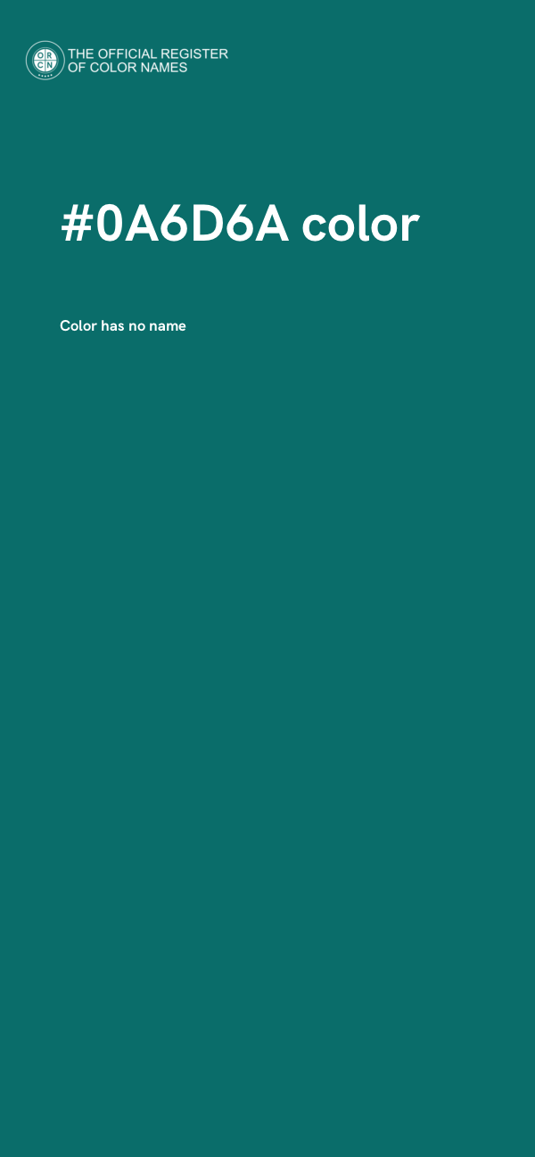 #0A6D6A color image