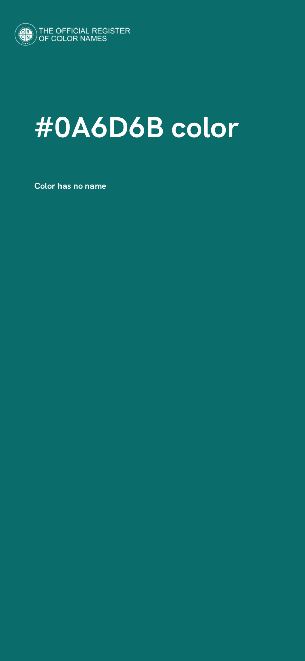 #0A6D6B color image