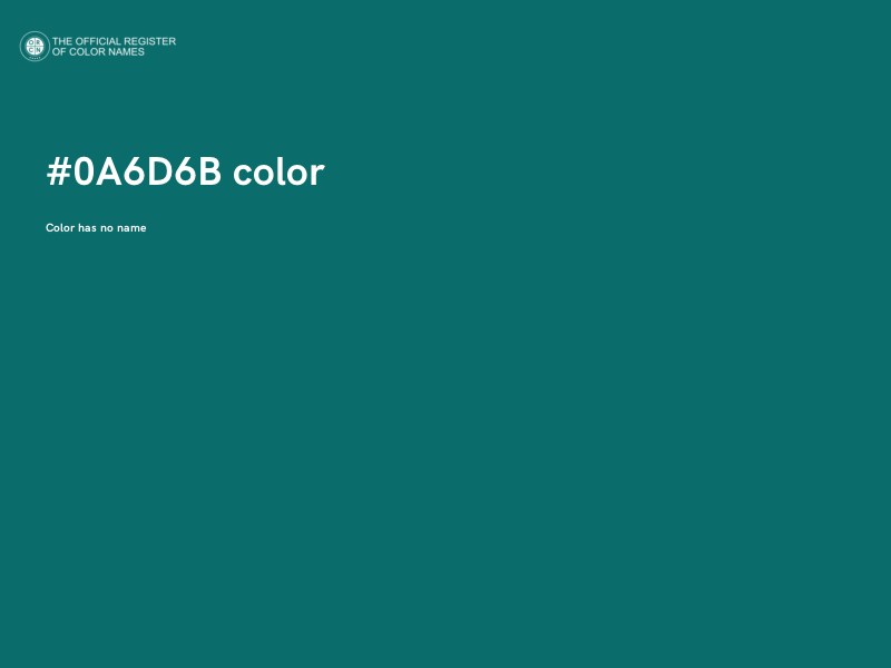 #0A6D6B color image
