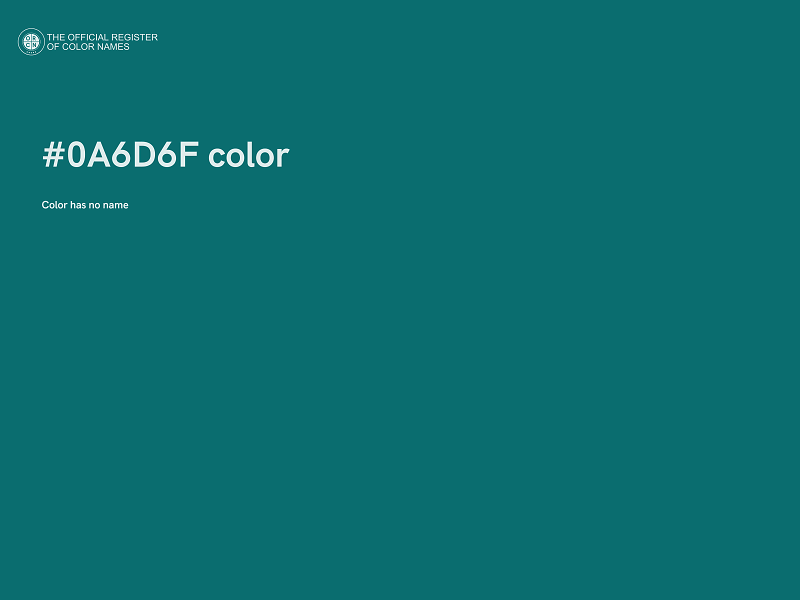#0A6D6F color image