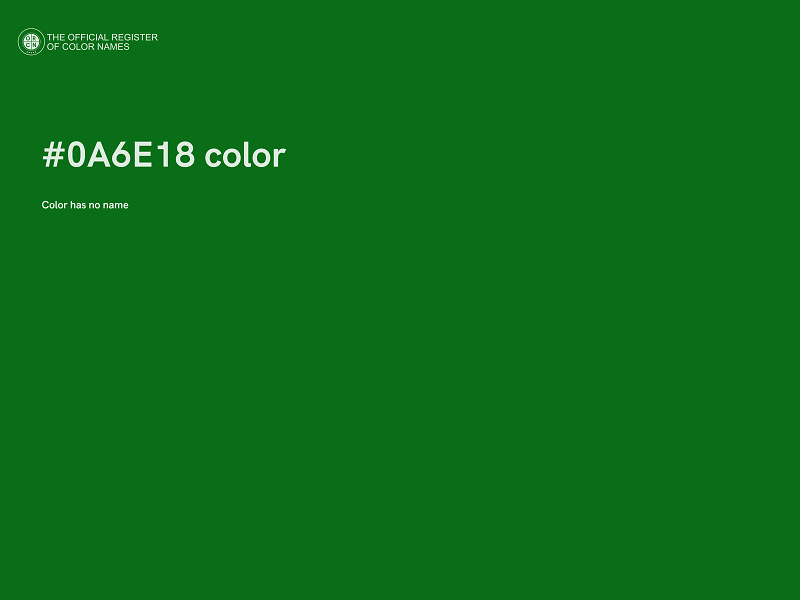 #0A6E18 color image