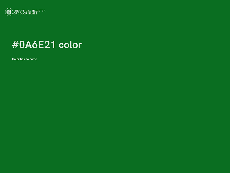 #0A6E21 color image