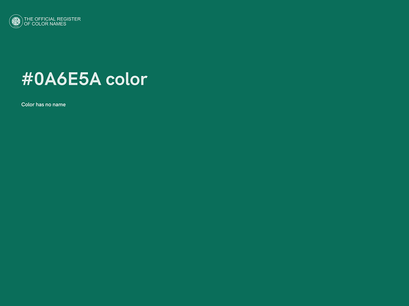 #0A6E5A color image