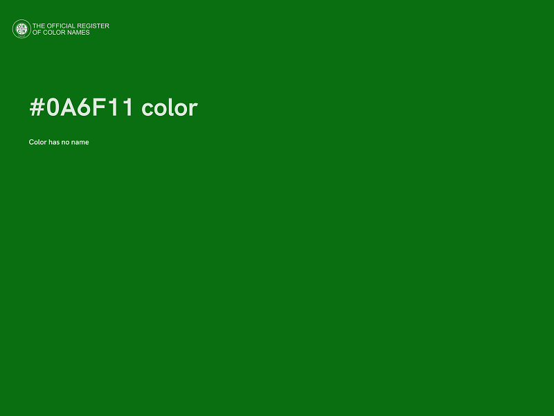 #0A6F11 color image