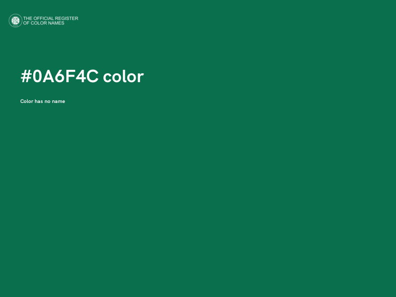#0A6F4C color image