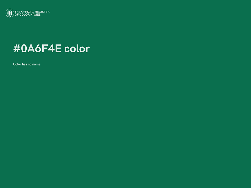 #0A6F4E color image