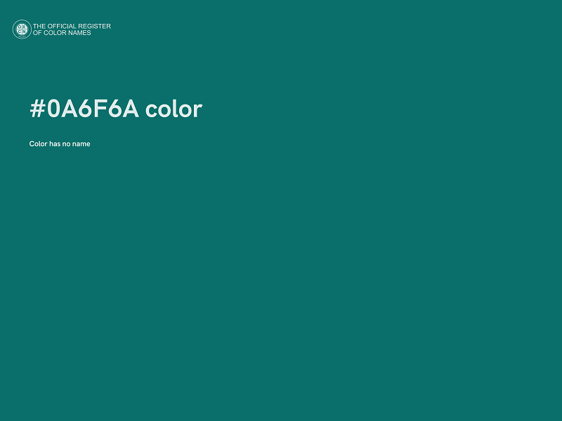 #0A6F6A color image