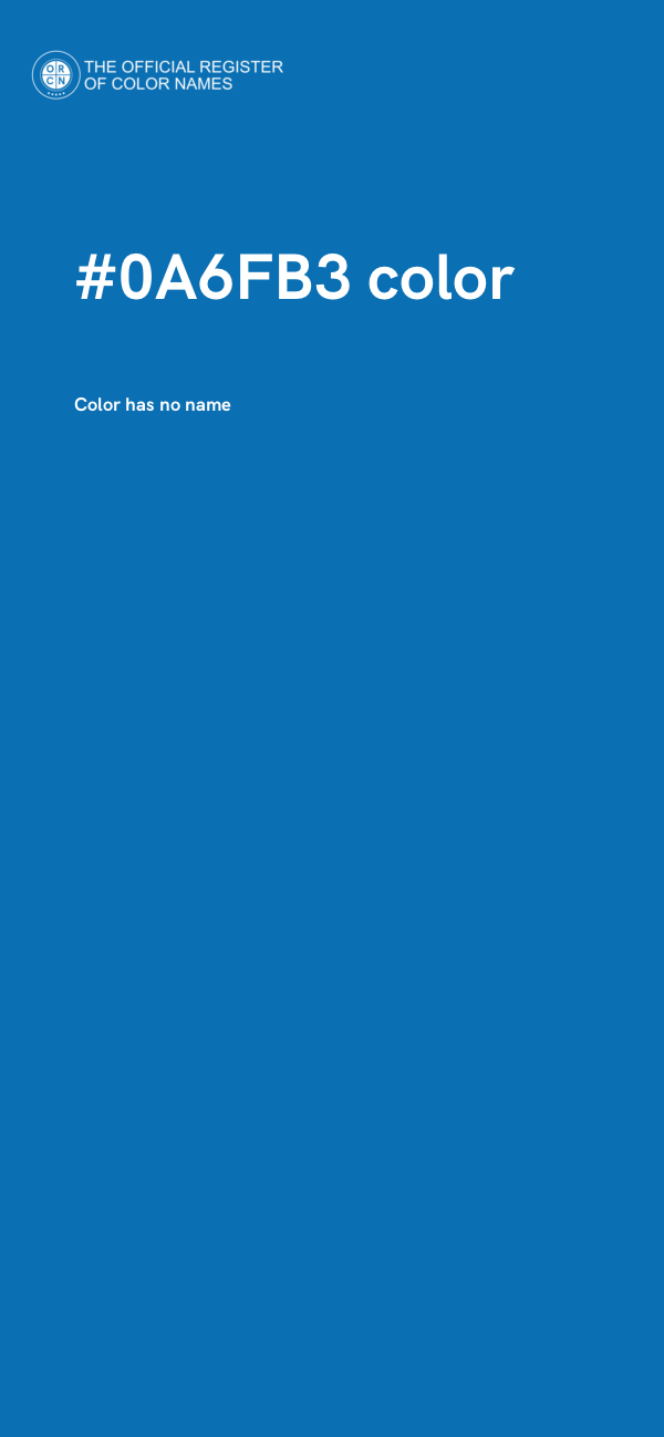 #0A6FB3 color image