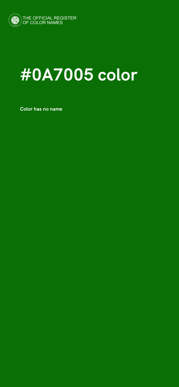 #0A7005 color image