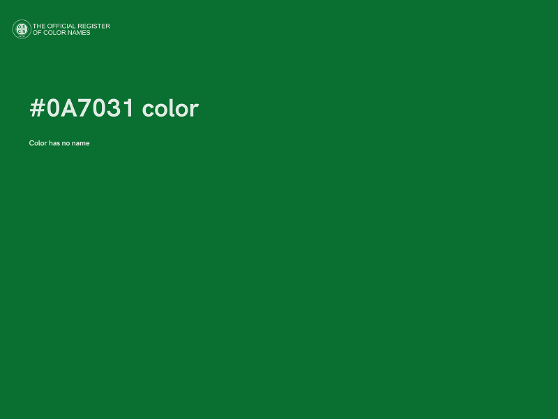 #0A7031 color image