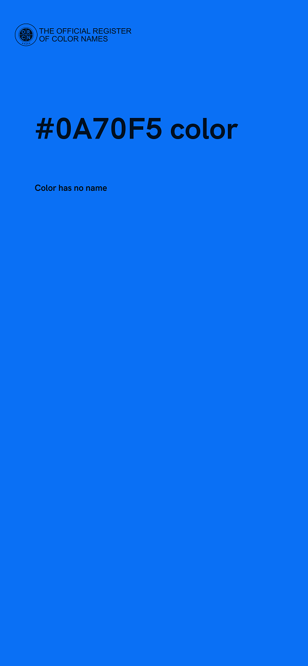 #0A70F5 color image