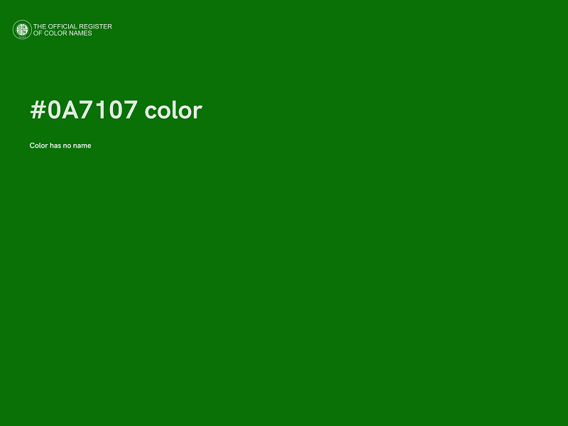 #0A7107 color image