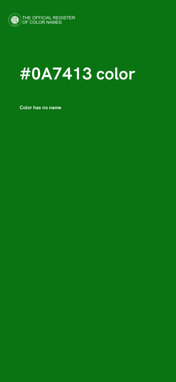 #0A7413 color image