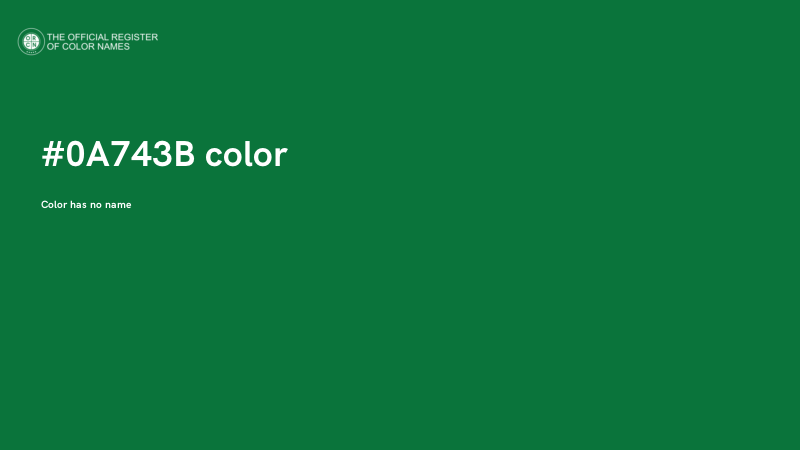 #0A743B color image