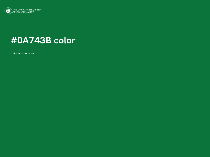 #0A743B color image