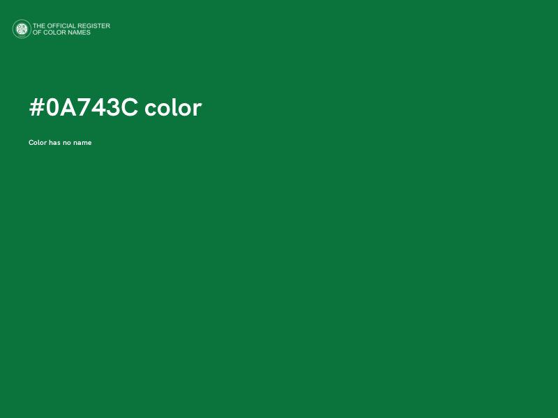 #0A743C color image