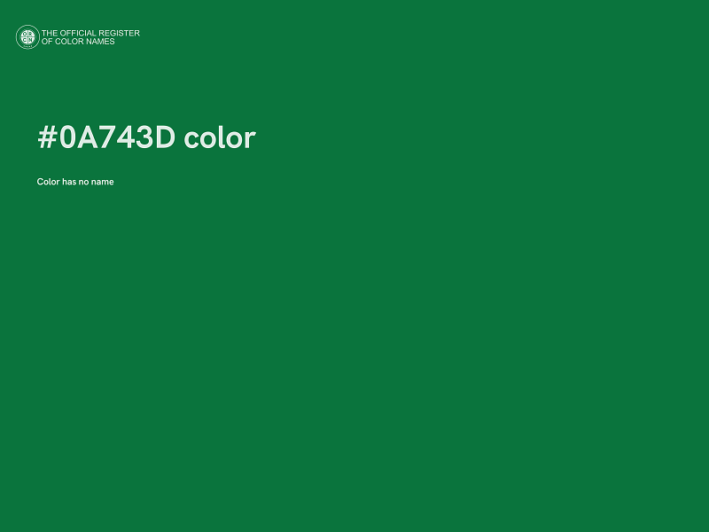 #0A743D color image