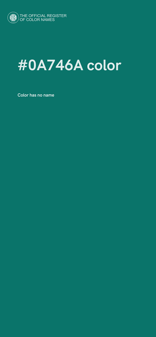 #0A746A color image