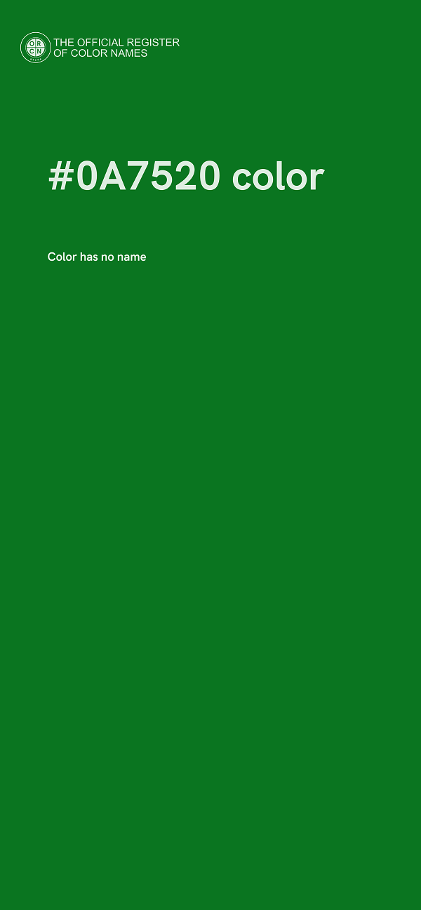 #0A7520 color image
