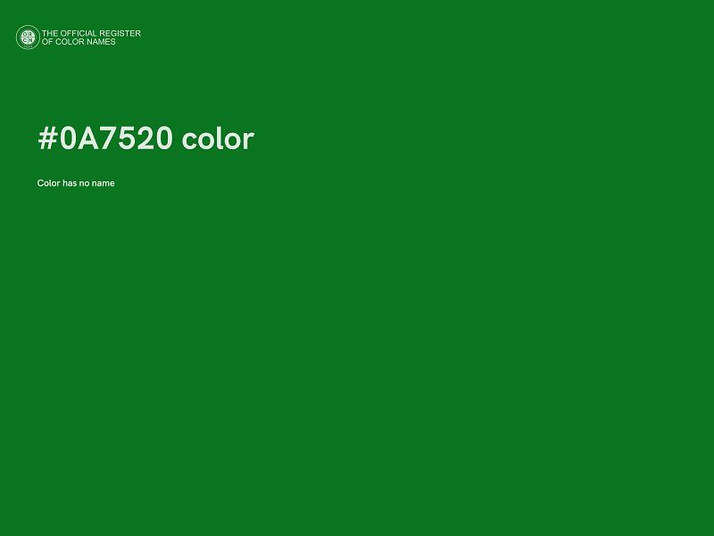 #0A7520 color image