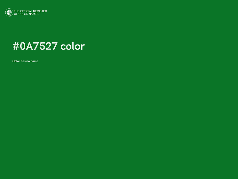 #0A7527 color image