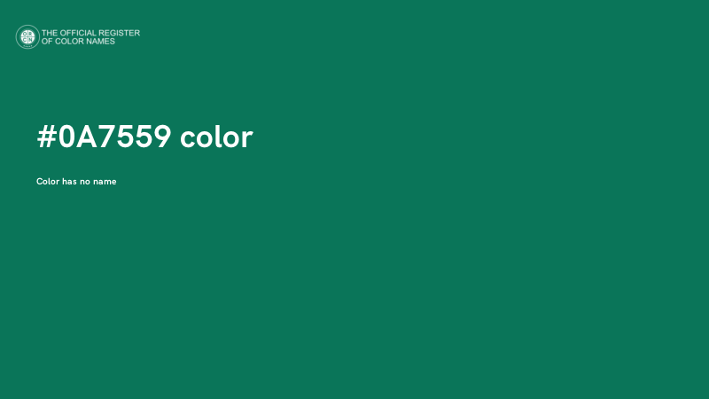 #0A7559 color image