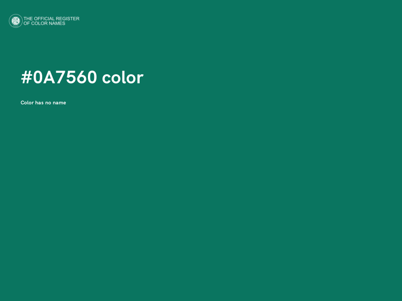 #0A7560 color image