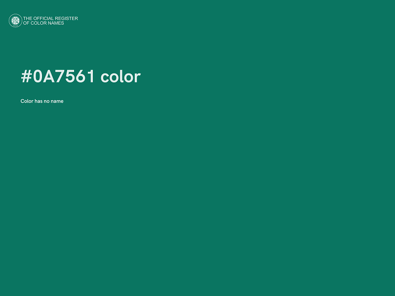 #0A7561 color image