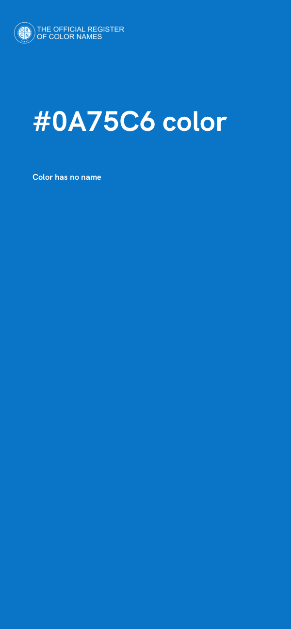 #0A75C6 color image