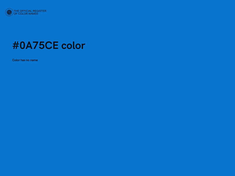 #0A75CE color image