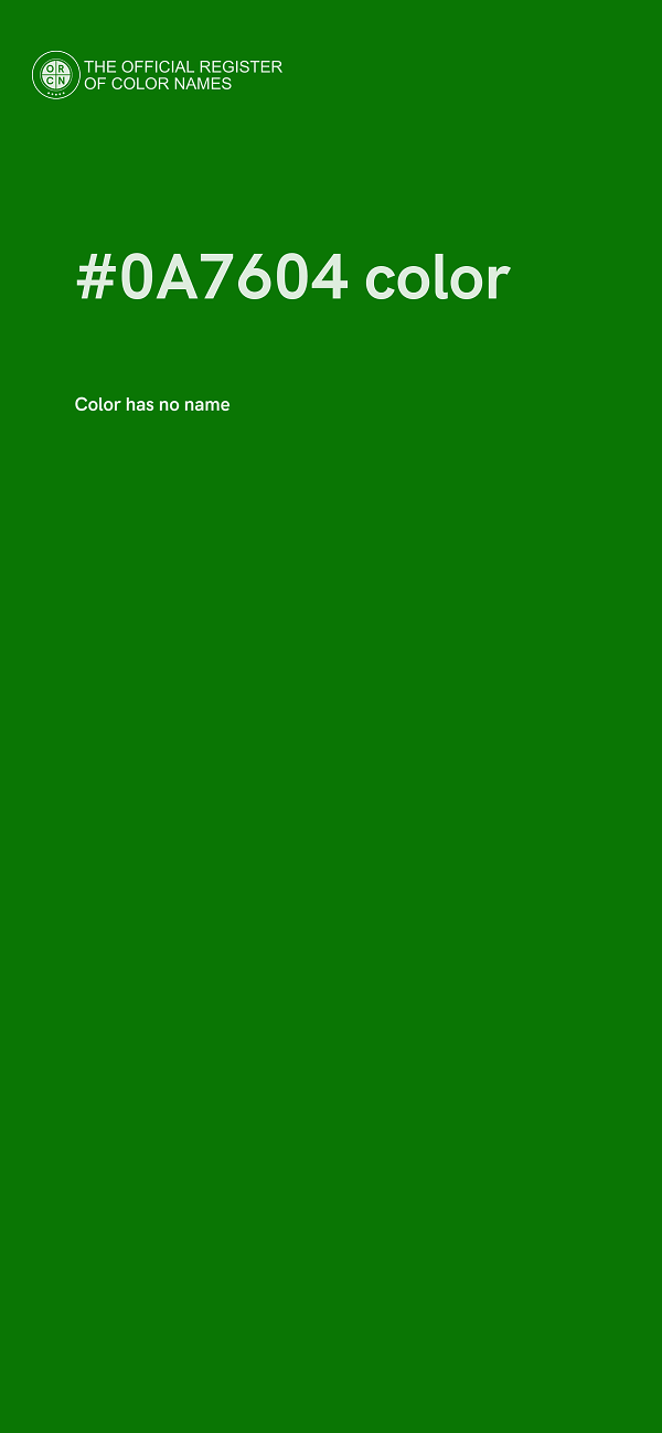 #0A7604 color image