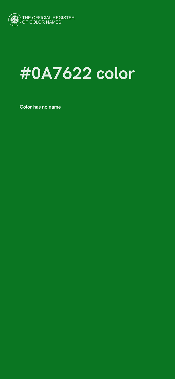 #0A7622 color image