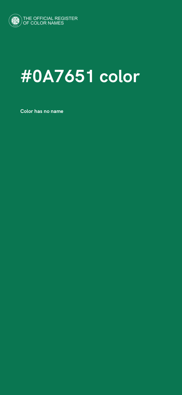 #0A7651 color image