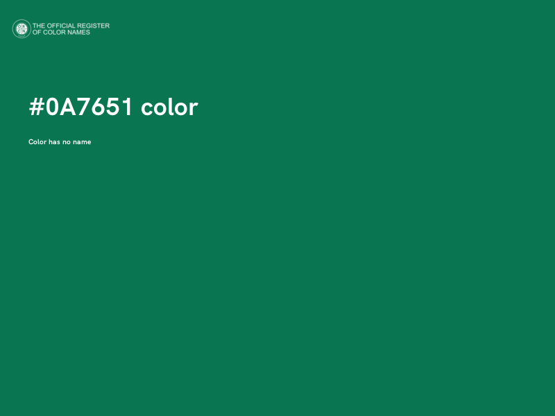 #0A7651 color image