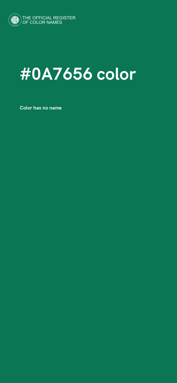#0A7656 color image