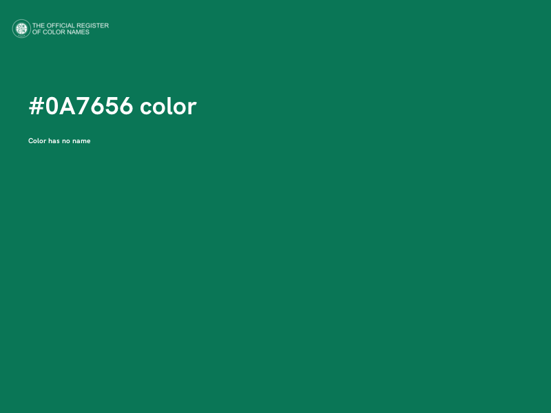 #0A7656 color image