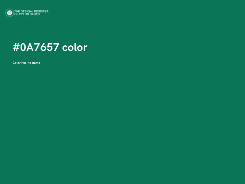 #0A7657 color image