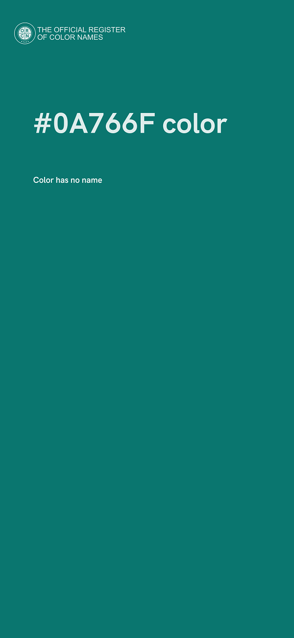 #0A766F color image