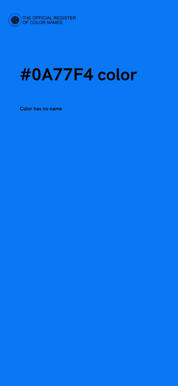 #0A77F4 color image