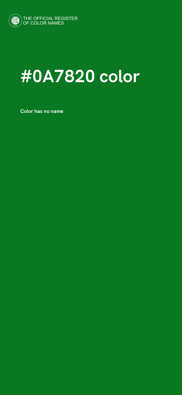 #0A7820 color image