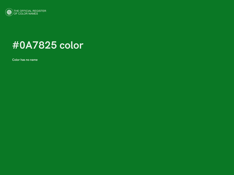 #0A7825 color image